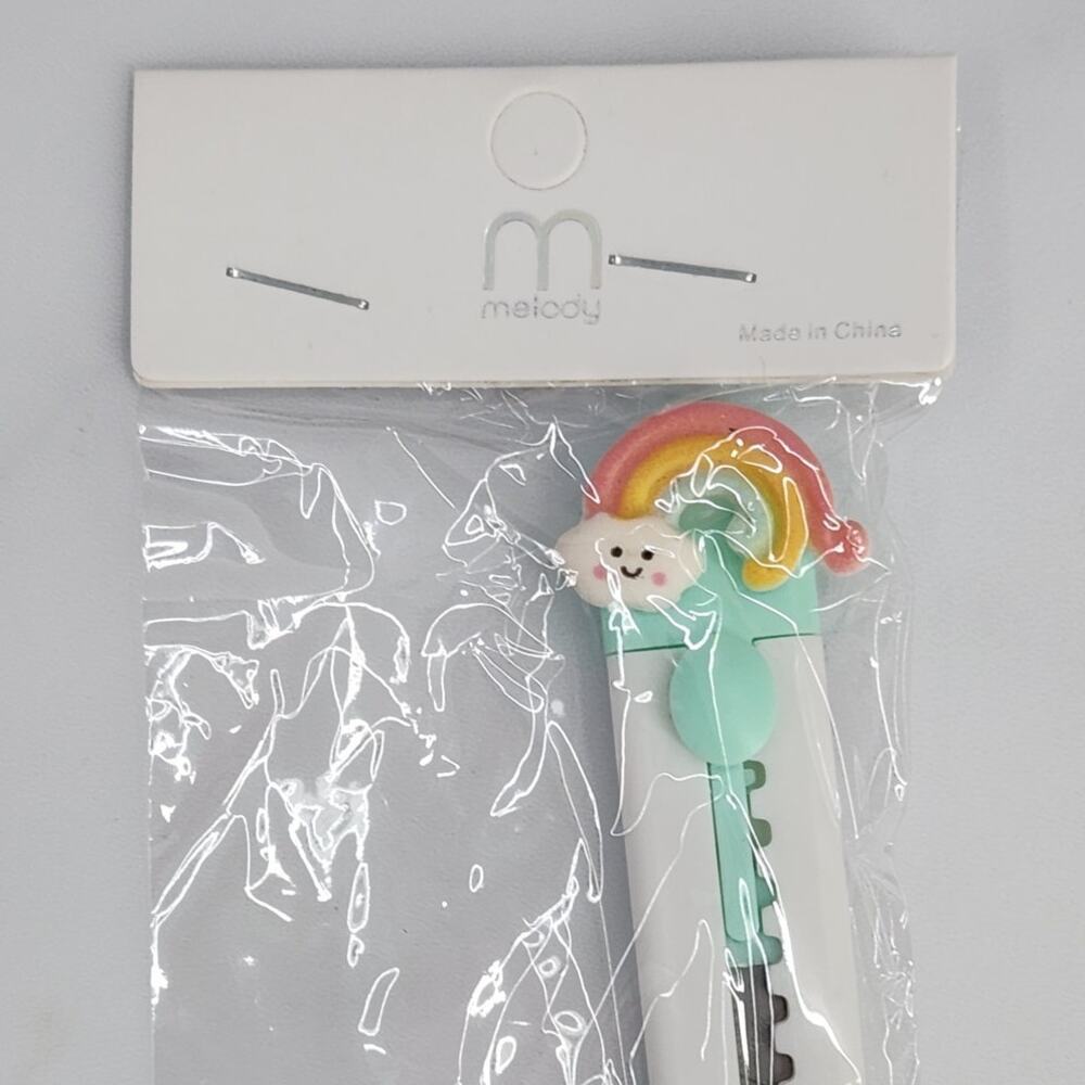 Pack of 3 Box Cutters with a Safety Slide - Rainbow & Cloud Character Lid